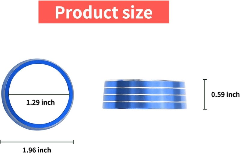 Bentolin 1× Blue Headlights Switch Button Knob Cover for Dodge RAM 2018-2025 Aluminum Alloy Ring Trim Decoration Accessories - Image 5